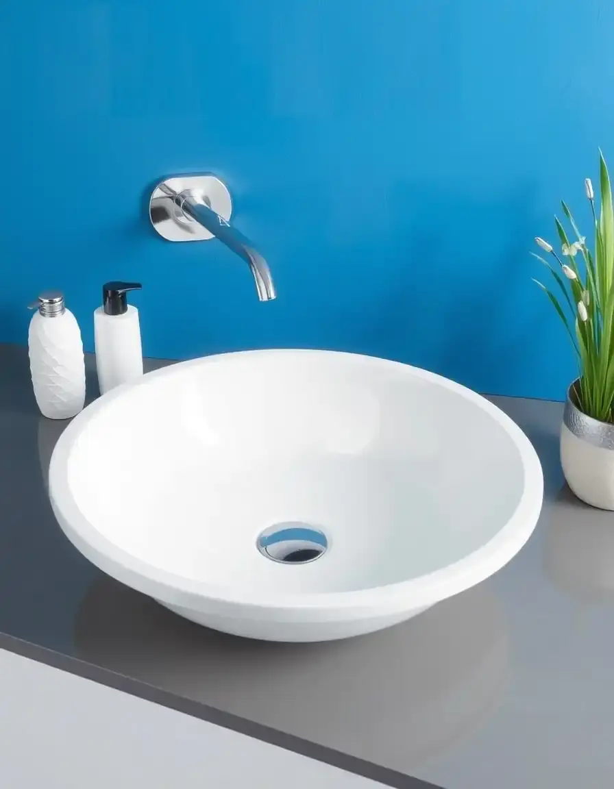 Copertura cromata per foro troppopieno lavabo