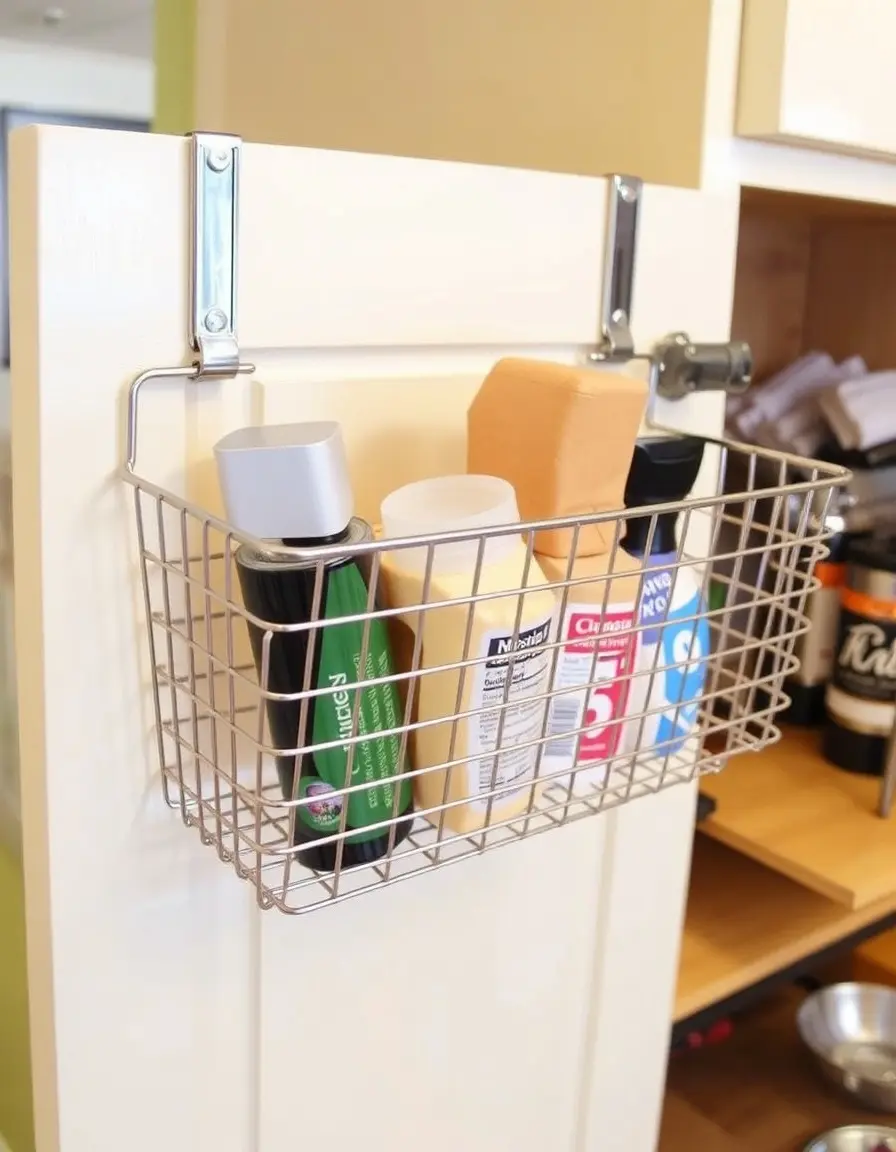 Cesto organizer a clip per ante mobili