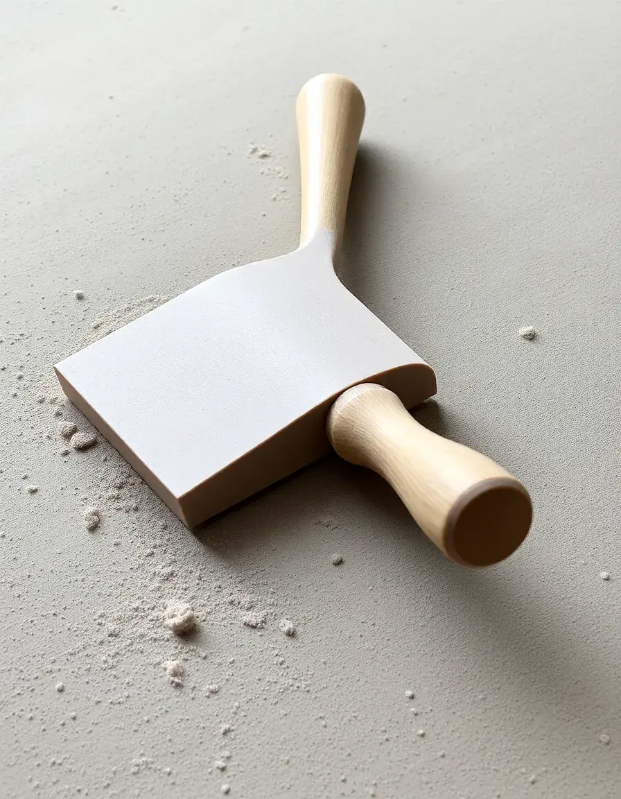 Spatola in gomma per stucco con manico in legno
