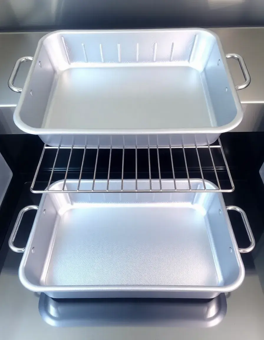 Roasting Pan in alluminio con griglia interna