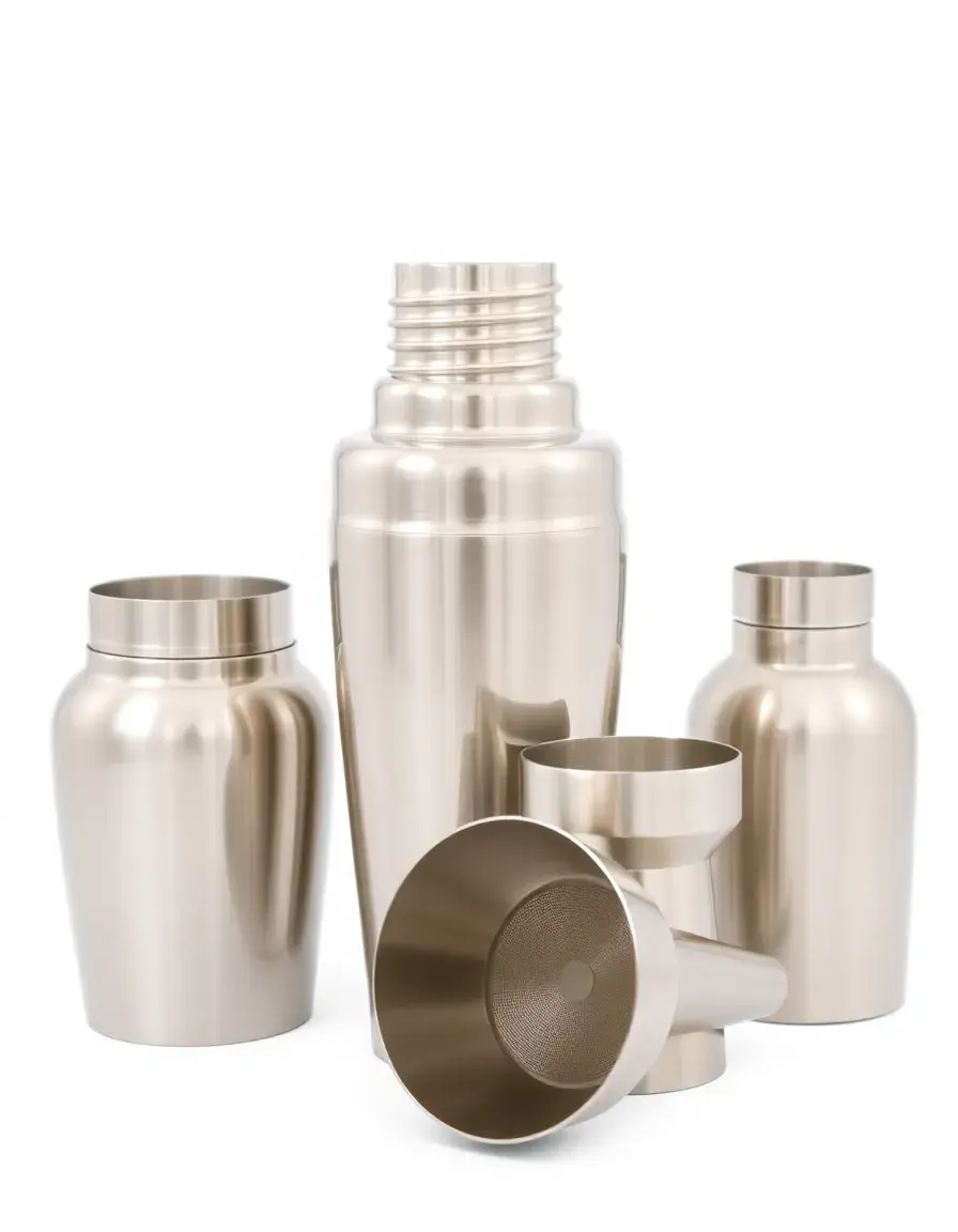 Set cocktail shaker in acciaio inossidabile