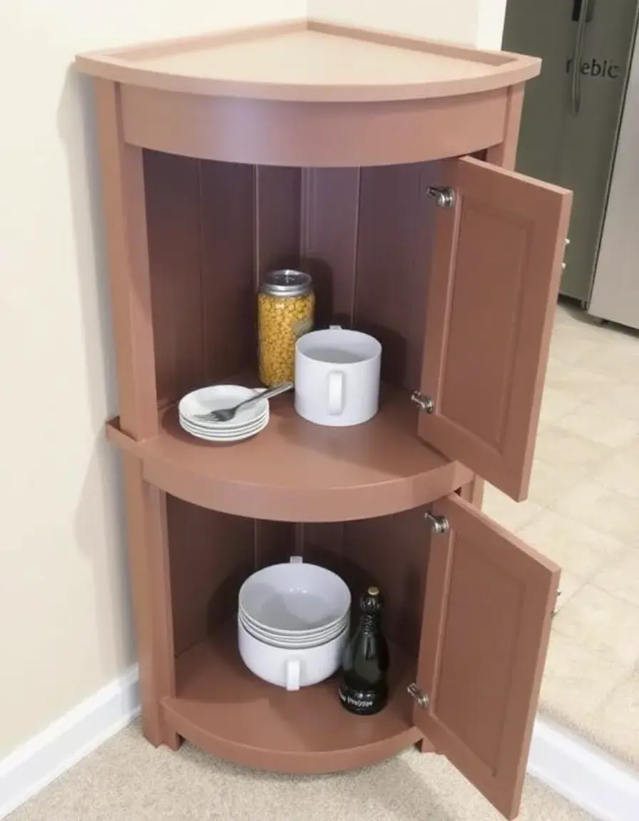 Vassoio rotante a due livelli Lazy Susan per angoli dispensa