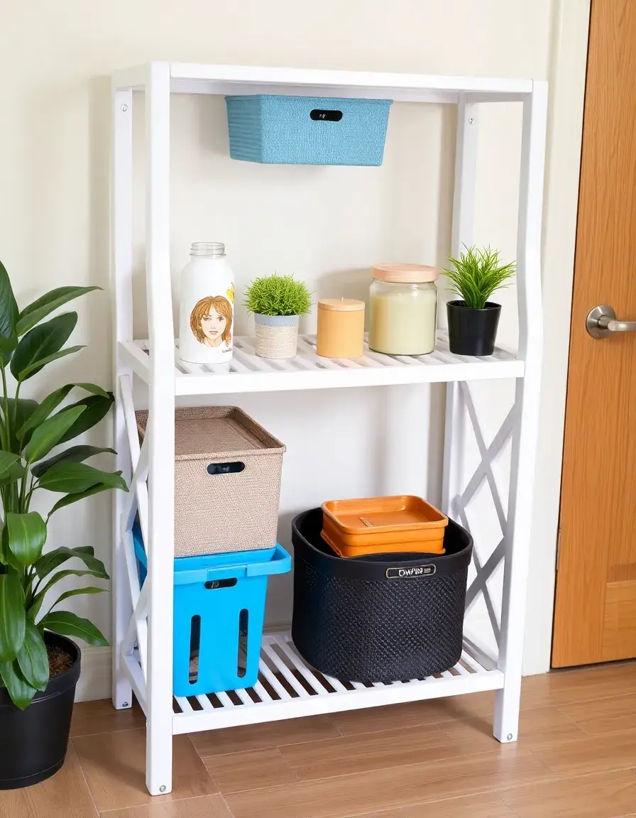 Scaffale portatile pieghevole salvaspazio mobile dispensa per cucina