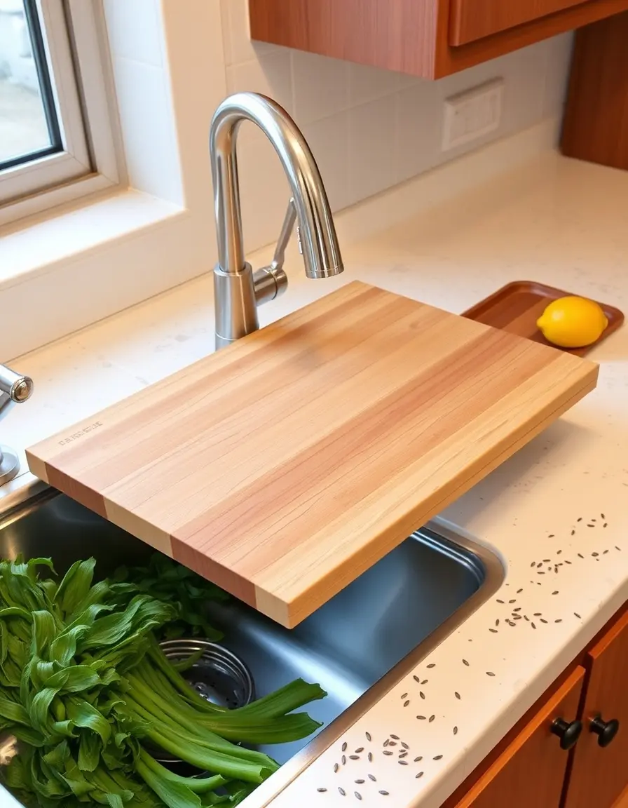 Cutting Board Over Sink tagliere in bambù