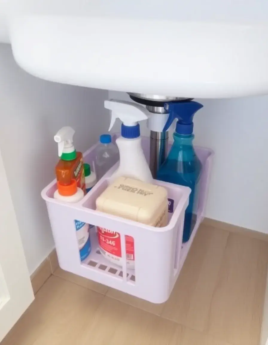 Under-Sink Caddy rotante per detersivi nel mobile lavello cucina