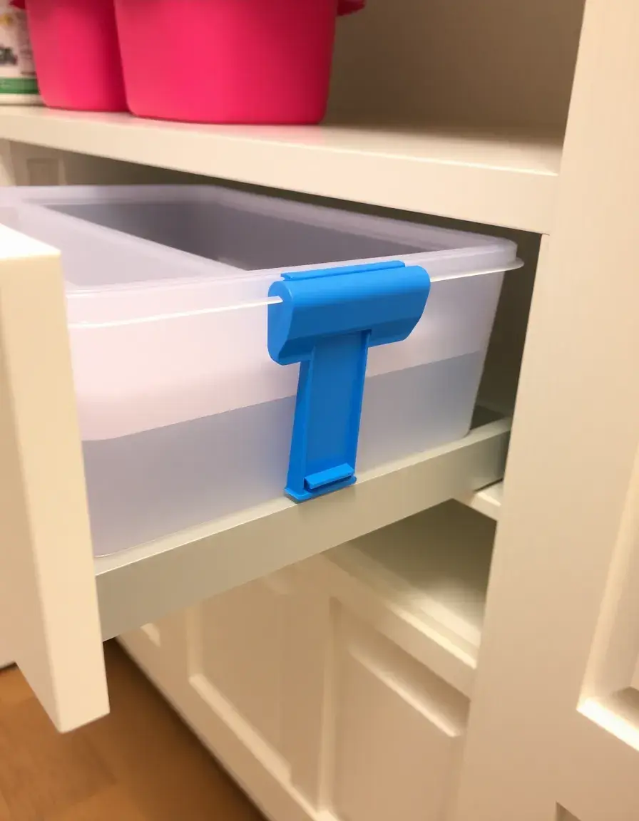 Cassetto portaoggetti a clip per ripiani cucina