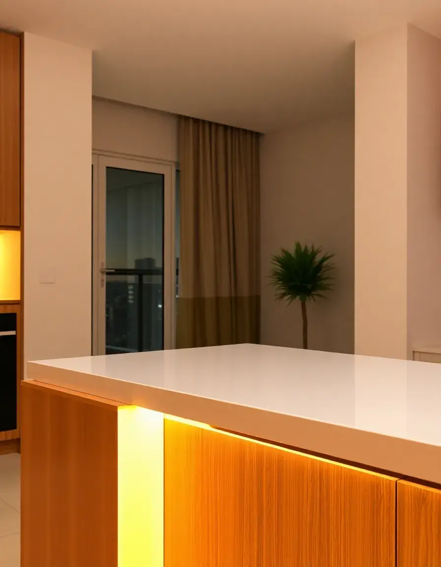 Striscia LED calda per illuminazione penisola cucina