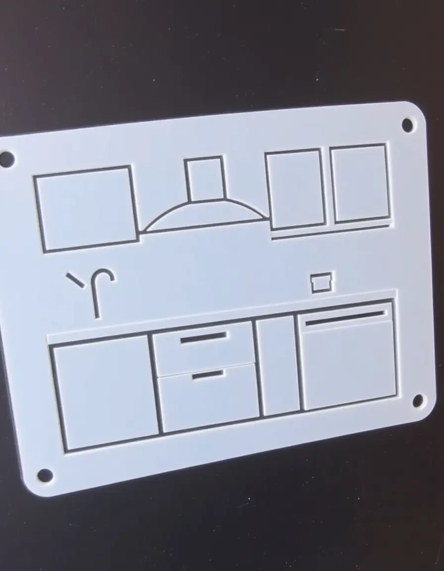 Stencil layout cucina per design
