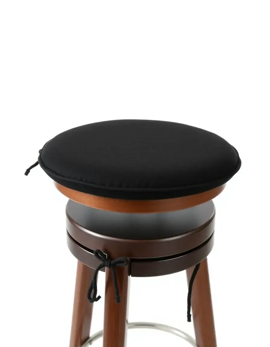 Cuscino rotondo in memory foam nero per sgabello da cucina