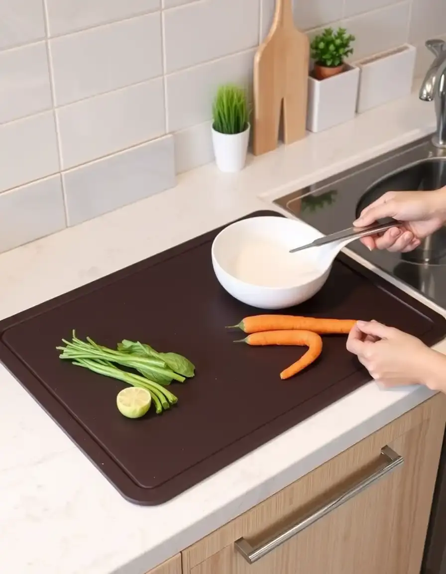 Tappetino protettivo in silicone per piano di lavoro cucina resistente al calore