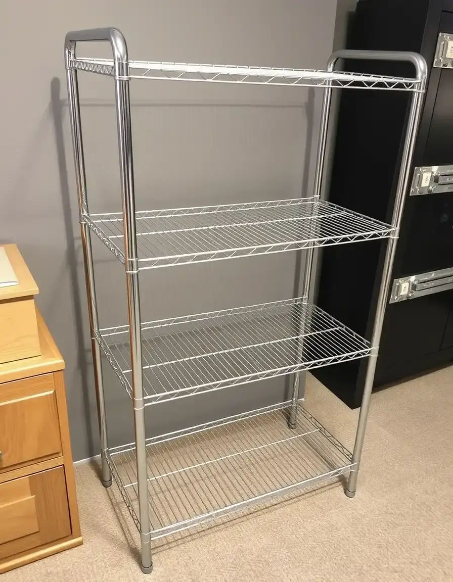 Wire Shelf scaffale cucina in metallo cromato a 4 piani