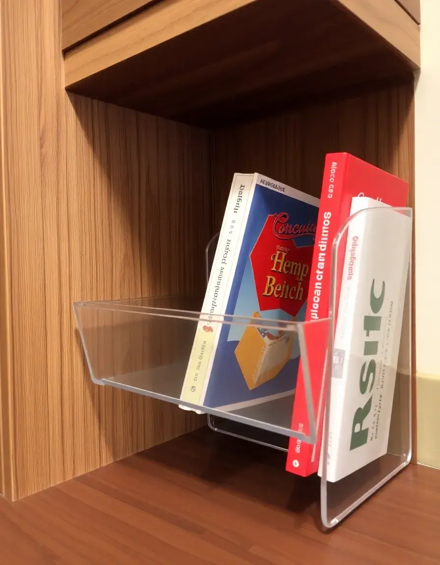 Bookshelf Organizer porta libri di cucina in acrilico