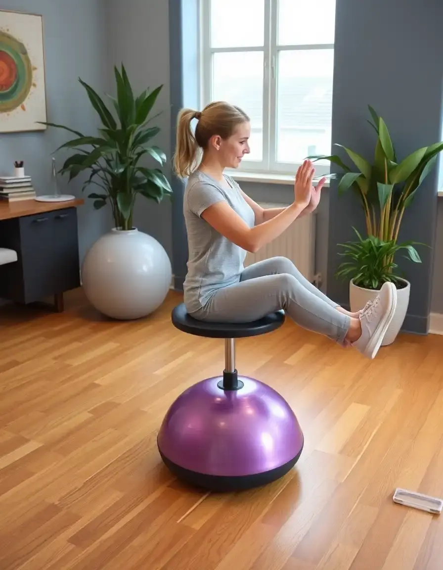 Base per palla fitness da sedia per seduta attiva