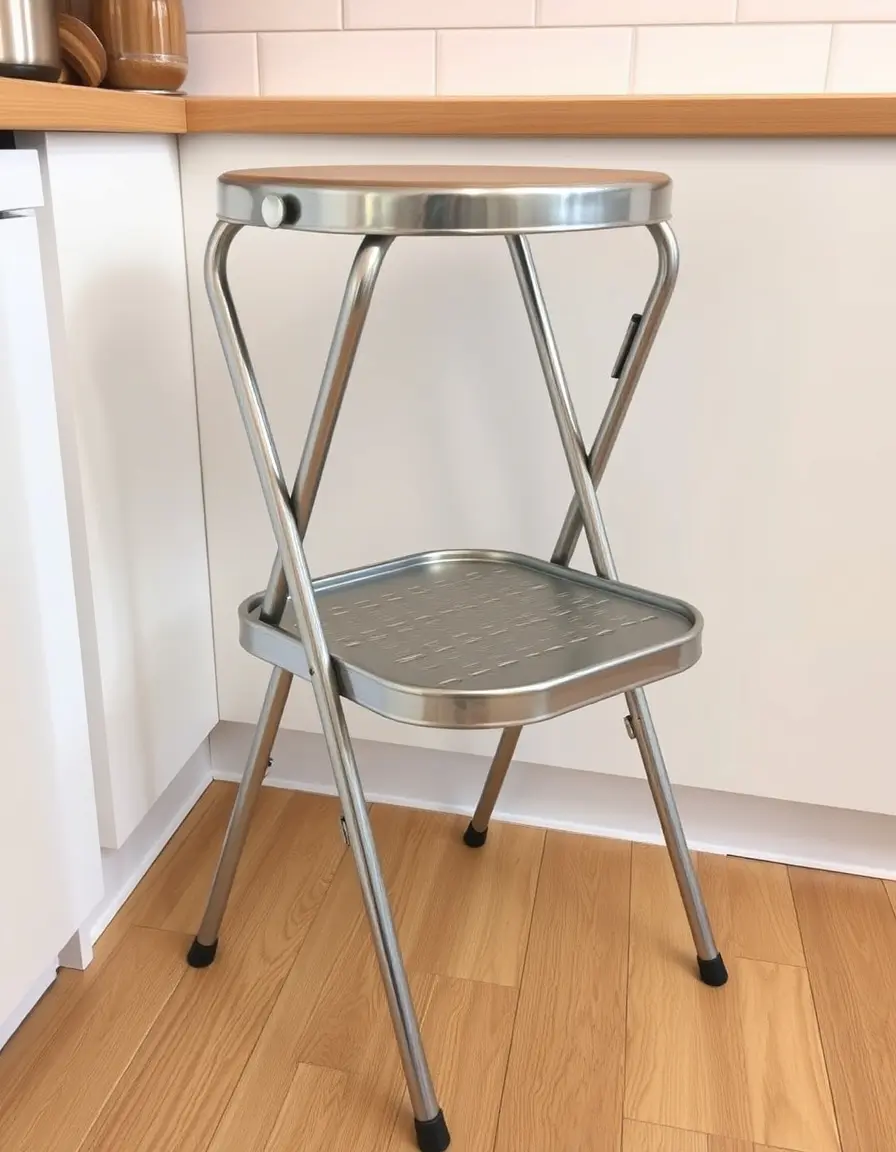 Sgabello cucina pieghevole Step Stool in metallo