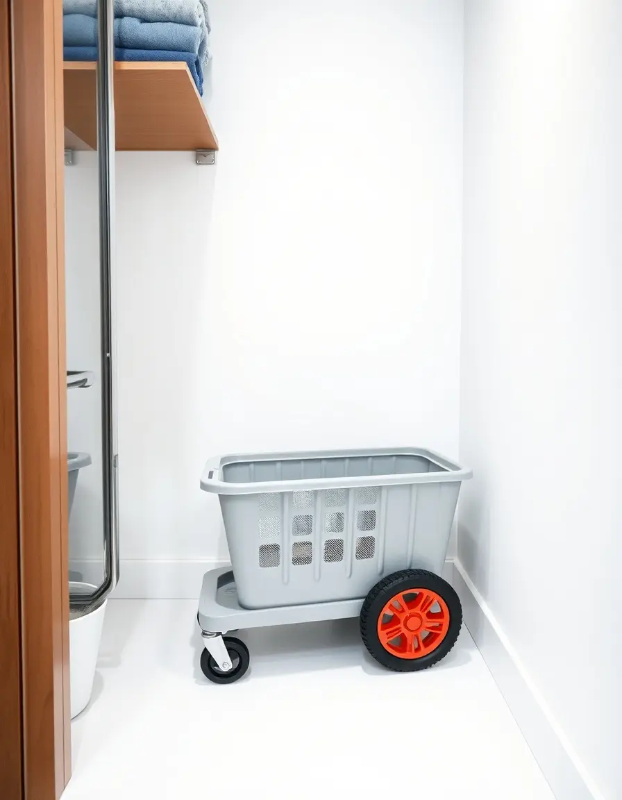 Carrello utilitario stretto in plastica per piccoli spazi