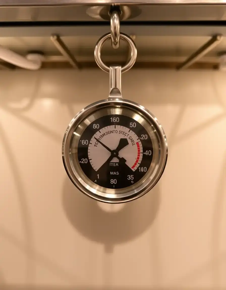 Termometro da forno analogico in acciaio inox