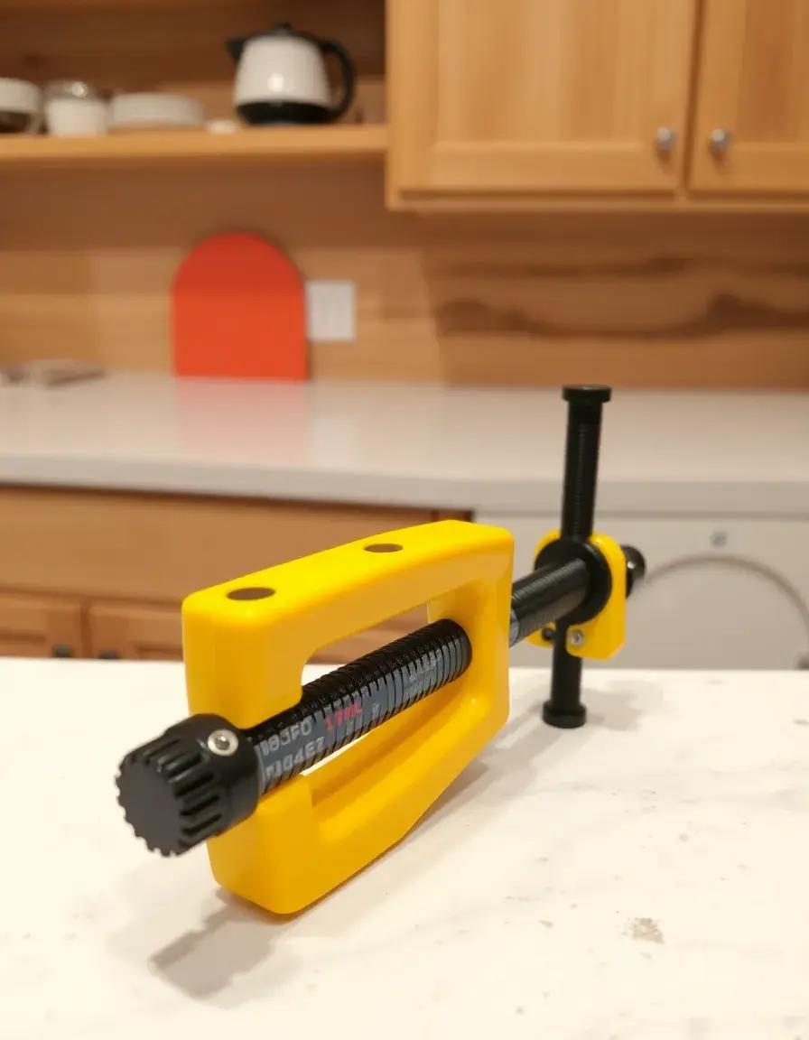 Morsetto a barra giallo per installazione top cucina