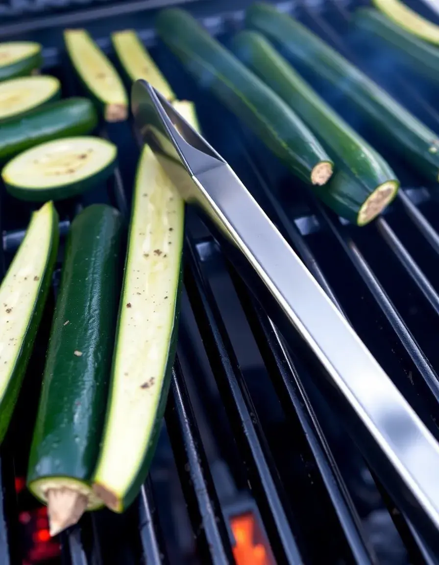 Pinze lunghe da barbecue in acciaio inox per verdure