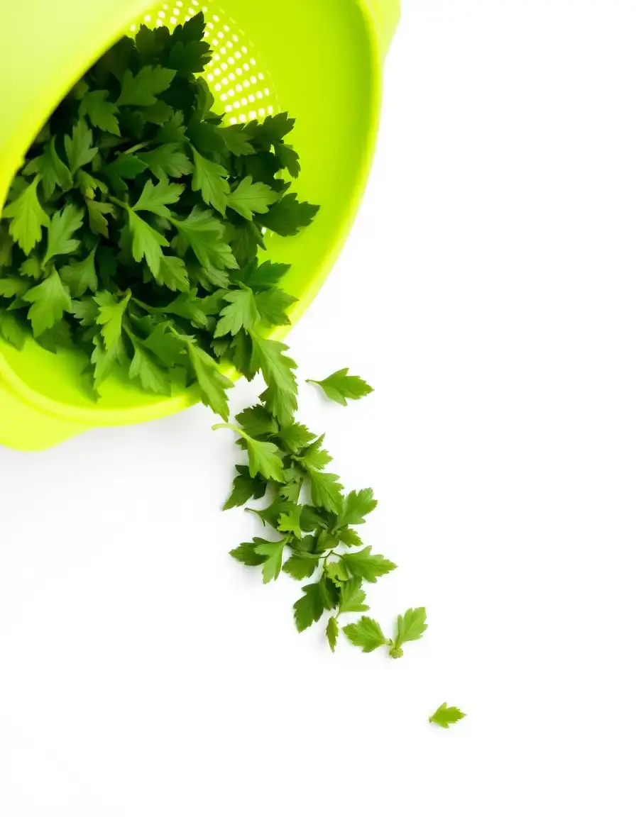 Scolapasta in plastica verde per verdure