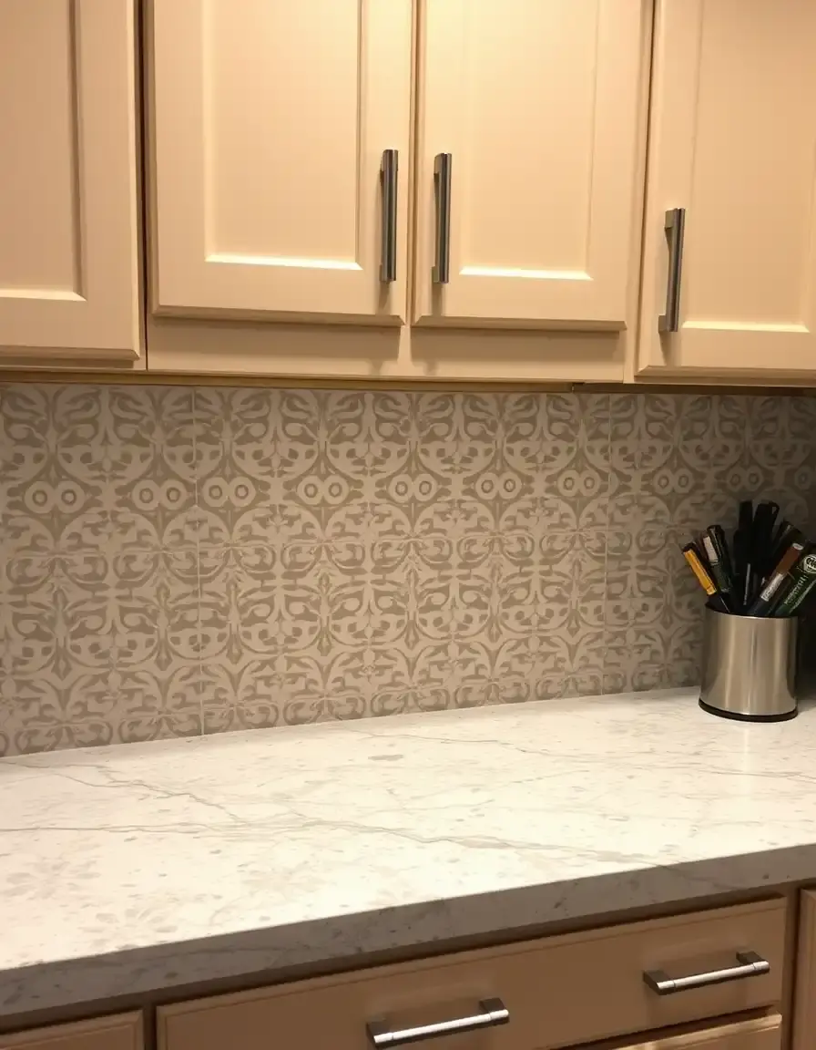 Stencil per decorazione alzatina cucina pattern geometrico