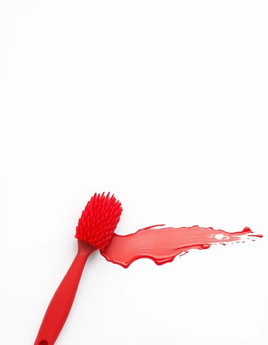 Pennello da cucina in silicone rosso per olio e condimenti