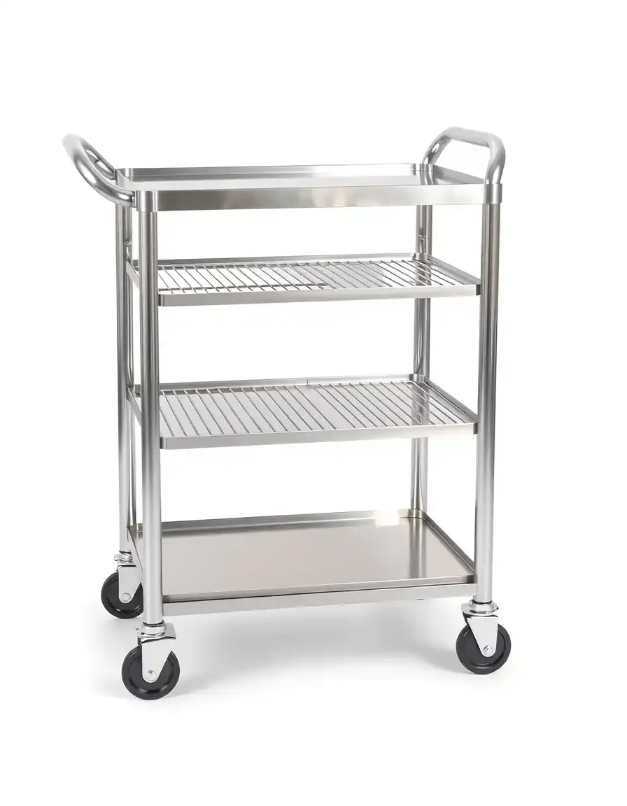 Carrello da cucina in acciaio inossidabile con ruote