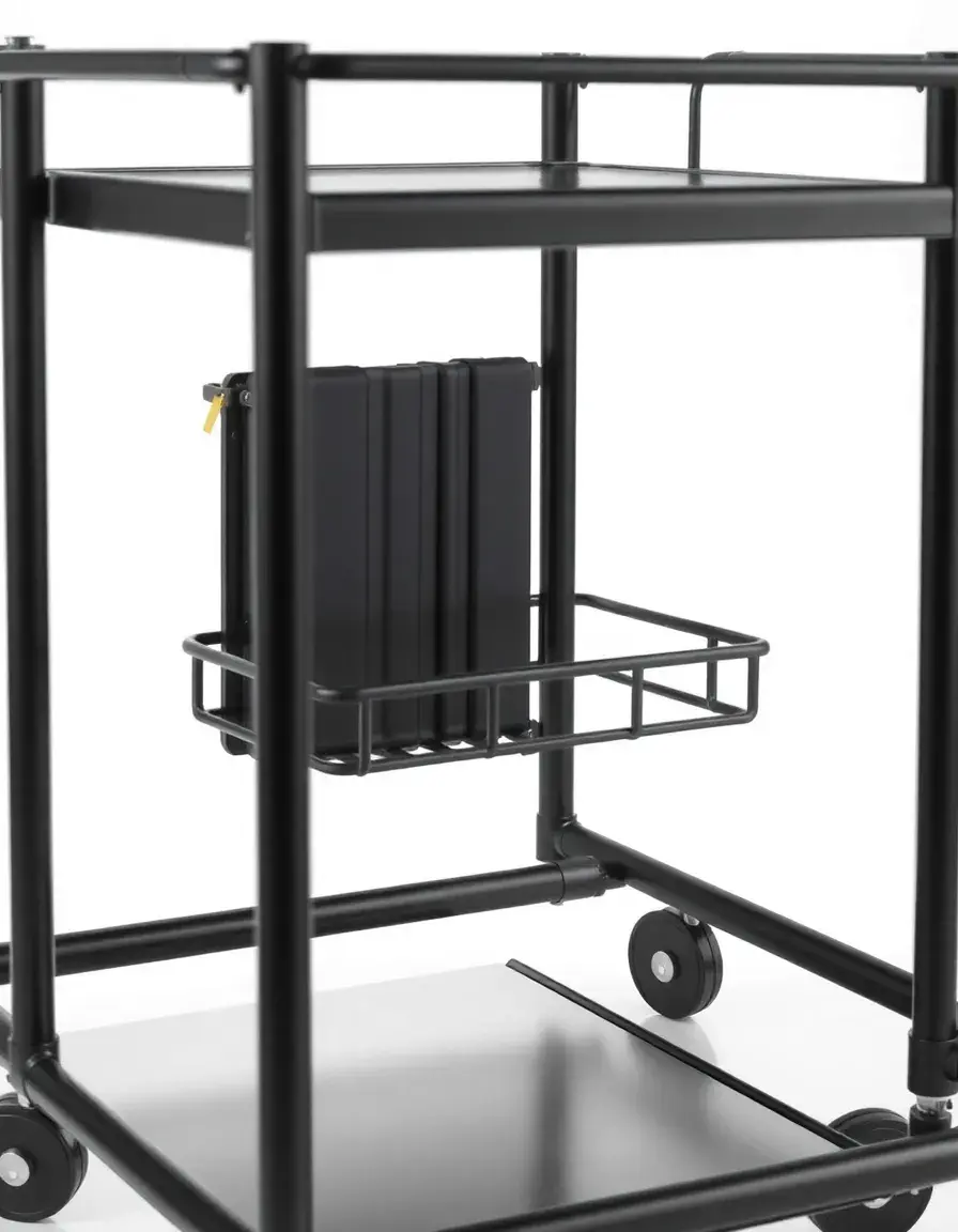 Carrello pieghevole in metallo nero