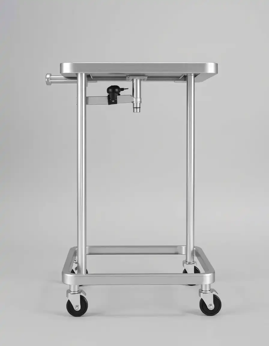 Carrello da cucina ad altezza regolabile in alluminio