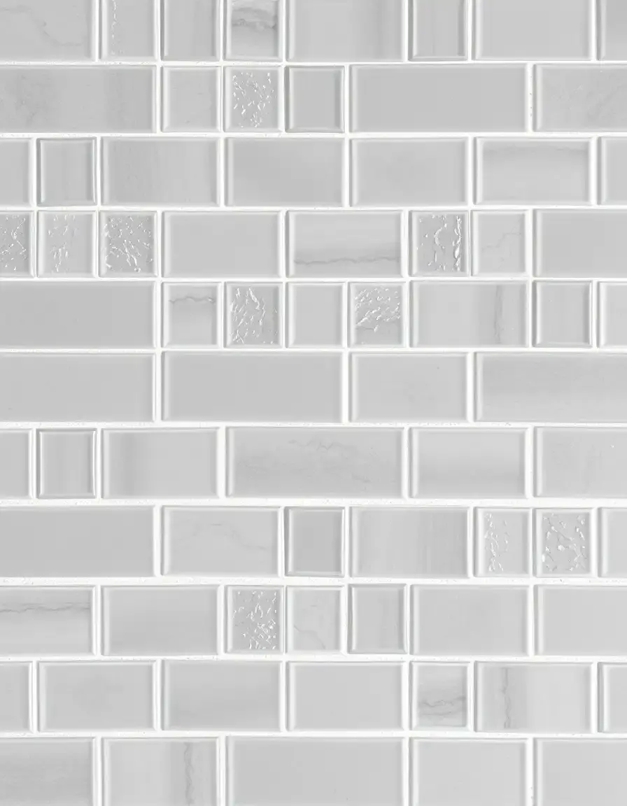 Piastrelle adesive backsplash stile mosaico per cucina