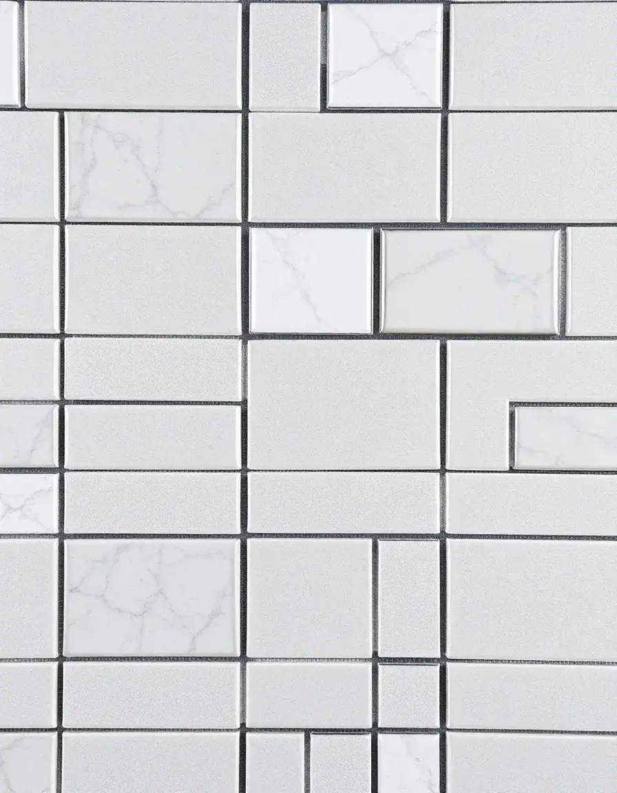 Paraschizzi adesivo in mosaico per cucina stile moderno