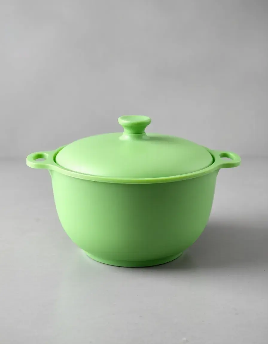 Contenitore in silicone verde per cottura broccoli al microonde