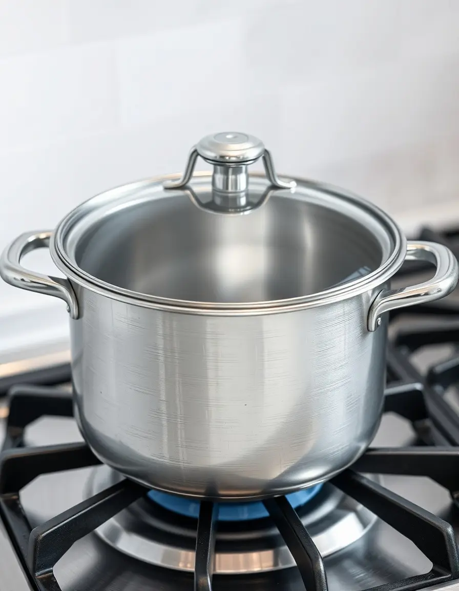 Pentola in alluminio con coperchio in vetro Boiling Pot with Lid