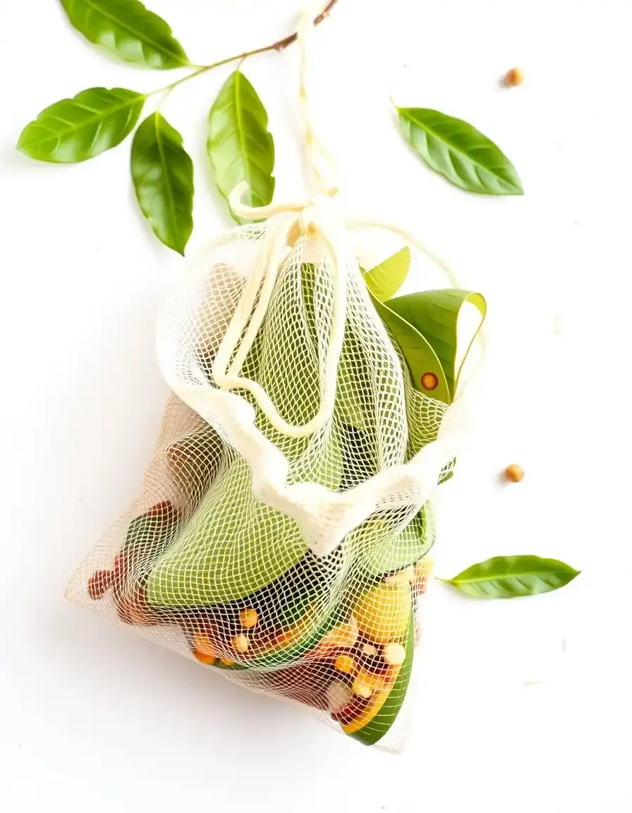 Sacchetto in rete per infusione aromi e alloro