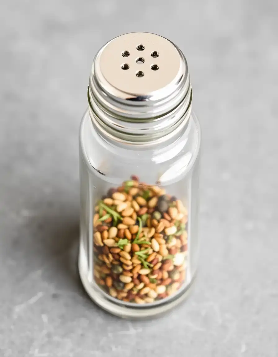 Glass Seasoning Shaker Bottle for herbs and broccoli seasoning