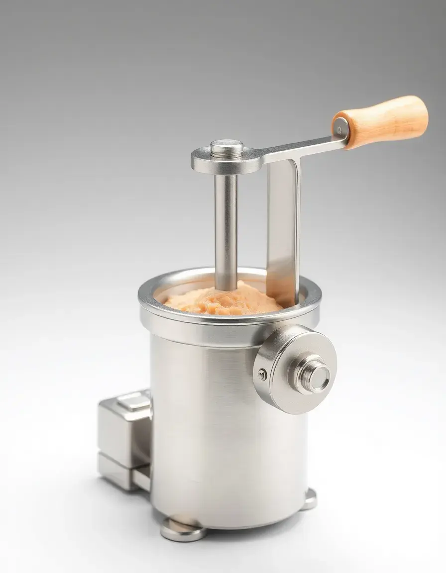 Passaverdure manuale in acciaio inox con manovella