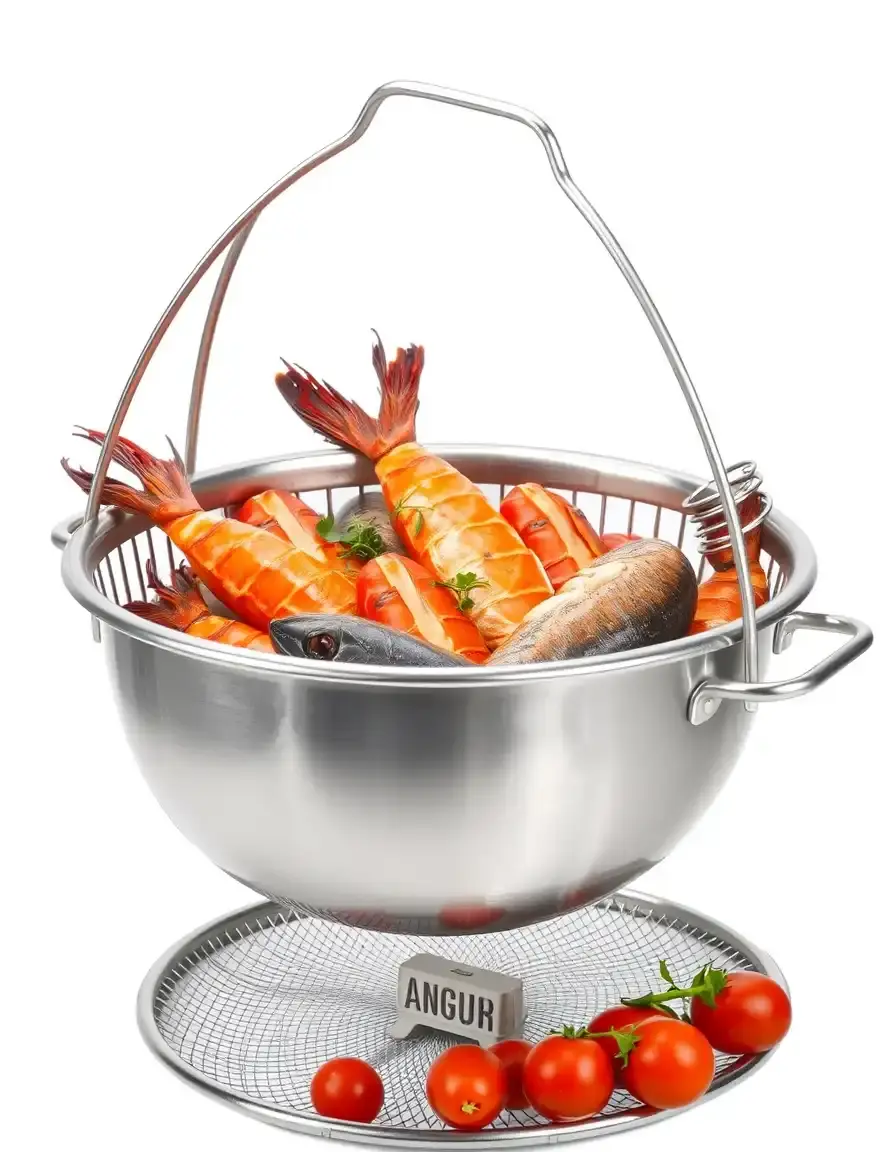 Seafood Boiling Basket in stainless steel
