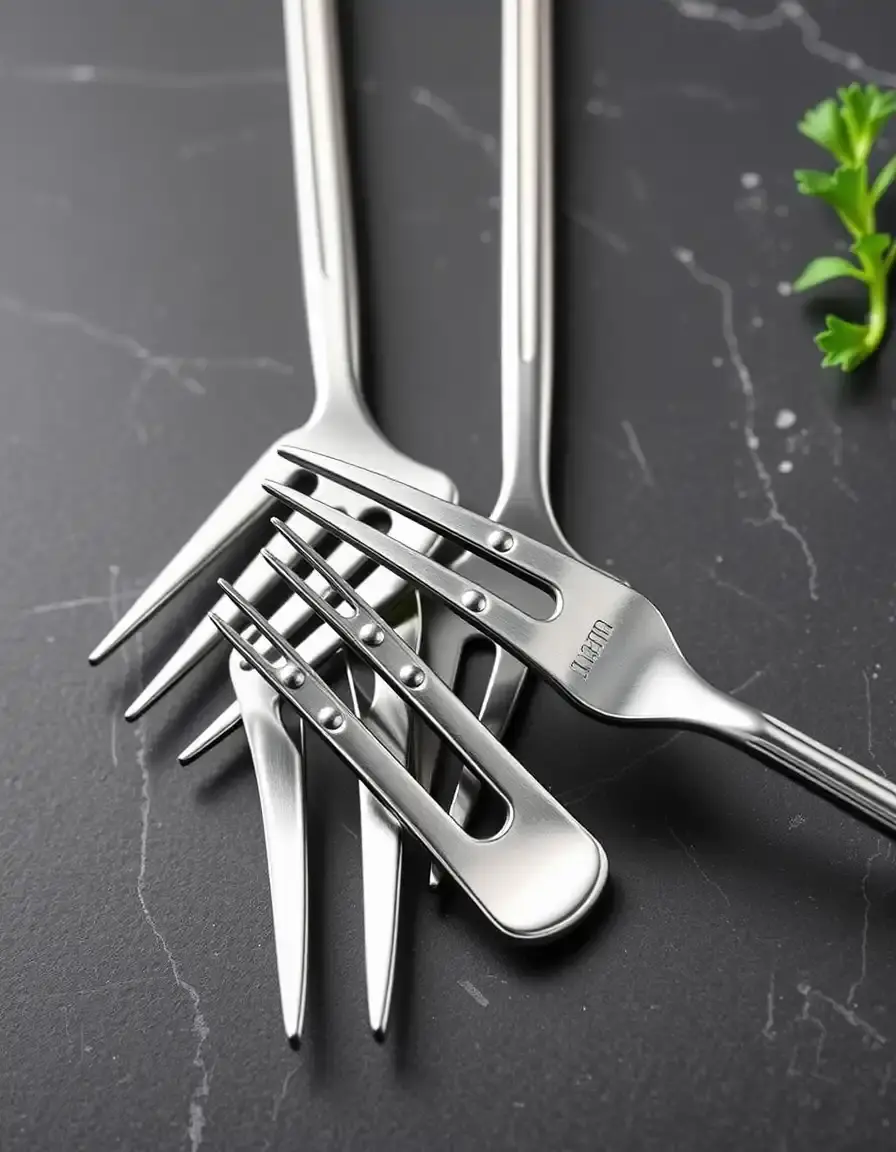 Stainless steel seafood fork set