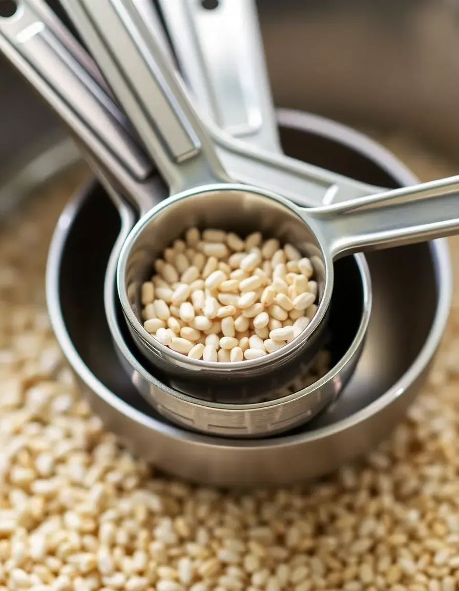 Set di misurini in metallo per cereali e farine