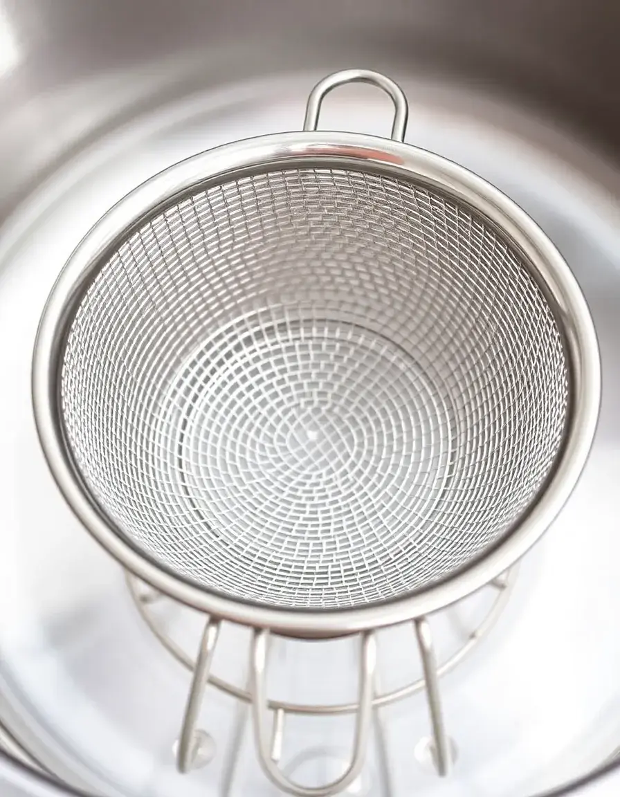 Colino in maglia fine in acciaio inox per lavaggio farro