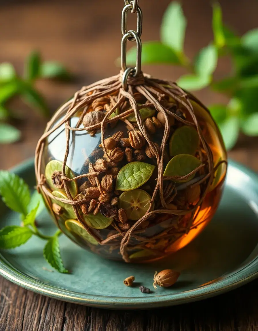 Infusore per erbe aromatiche in acciaio inox per brodi