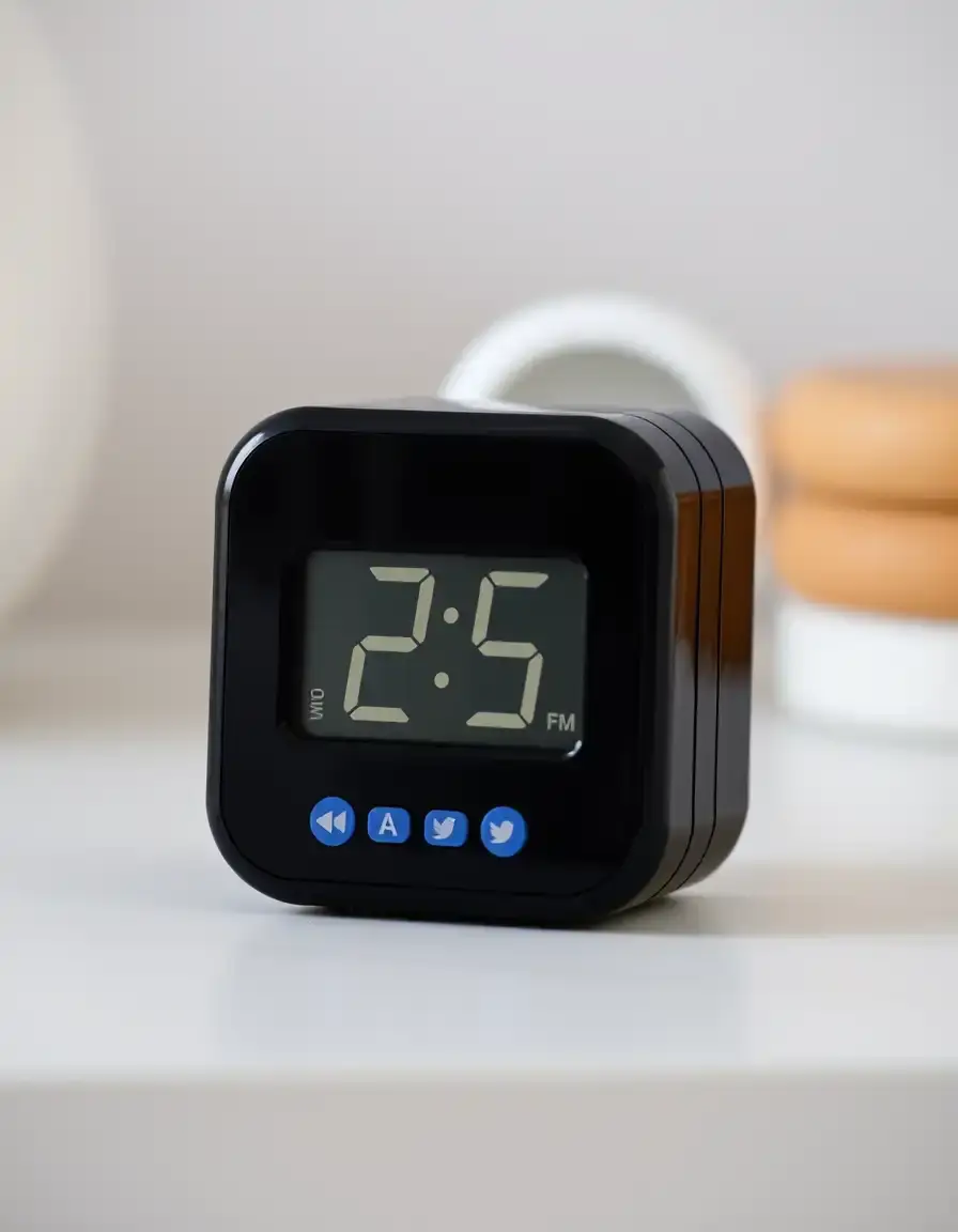 Timer da cucina digitale magnetico nero