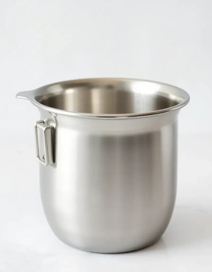 Colino in acciaio inox per lavare il riso basmati con beccuccio laterale