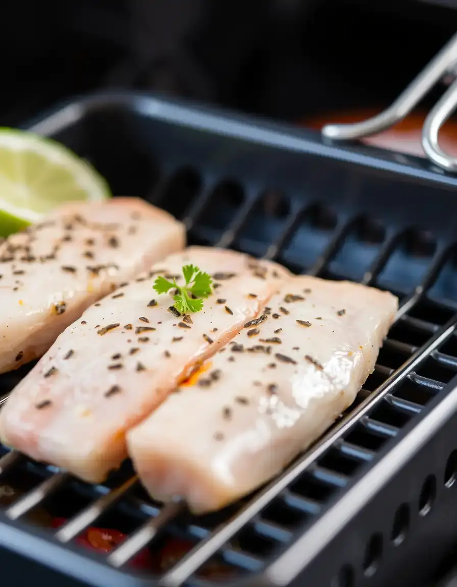 Cestello per griglia antiaderente richiudibile per pesce e tonno