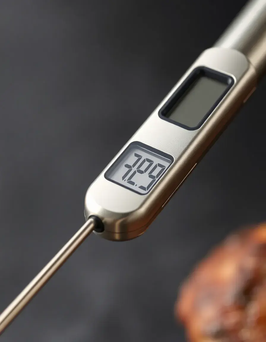 Termometro digitale per carne con sonda in acciaio