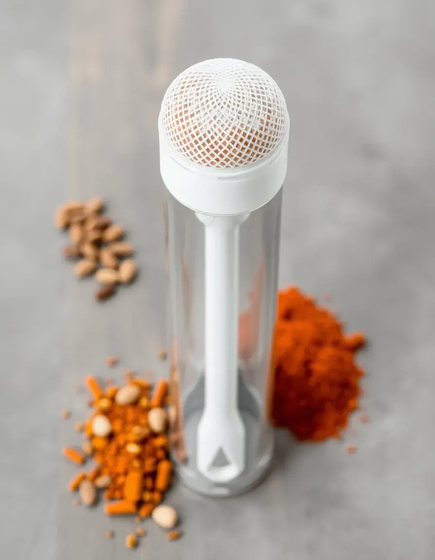 Applicatore shaker per spezie con tappo a rete