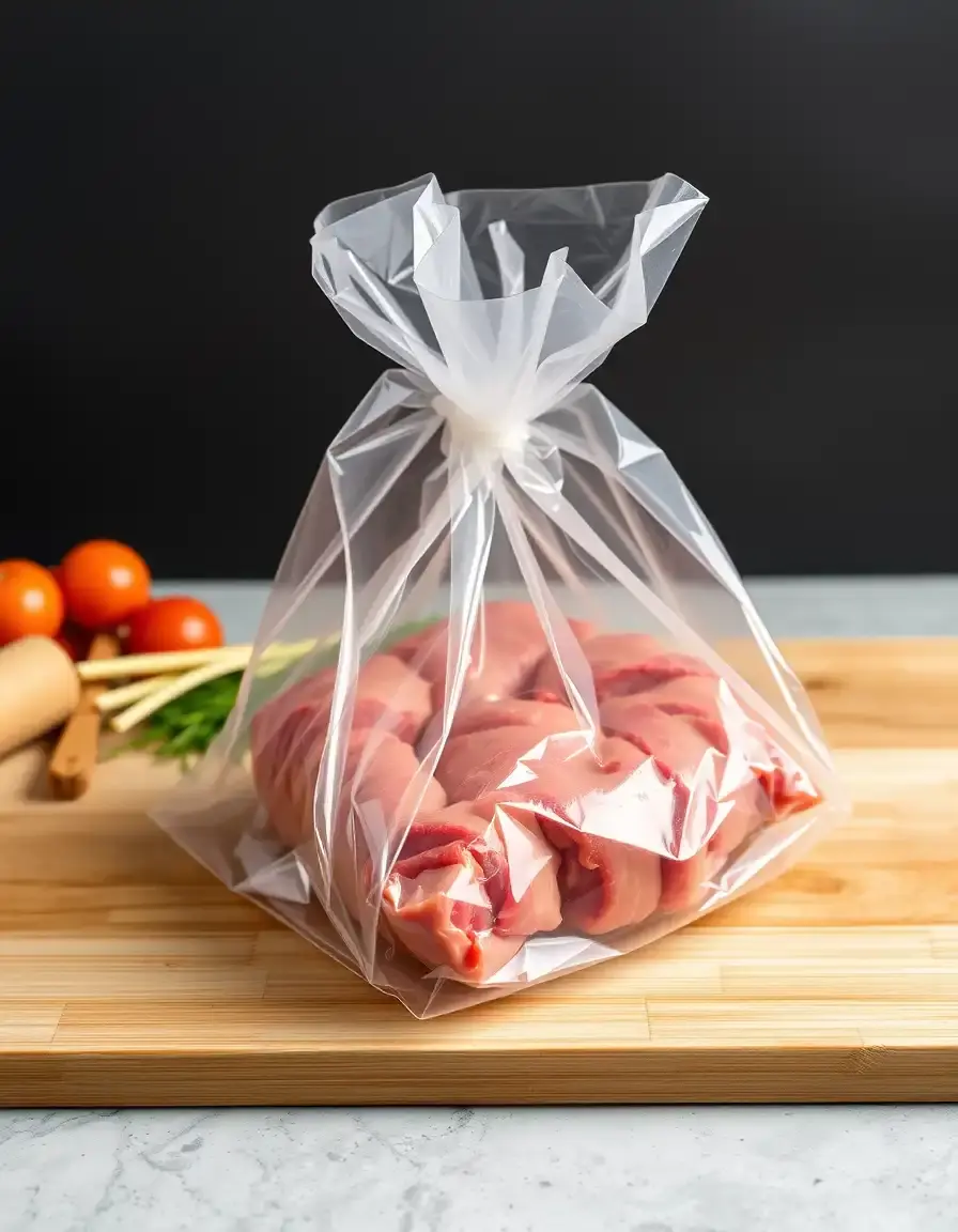 Sacchetti in plastica per battere la carne