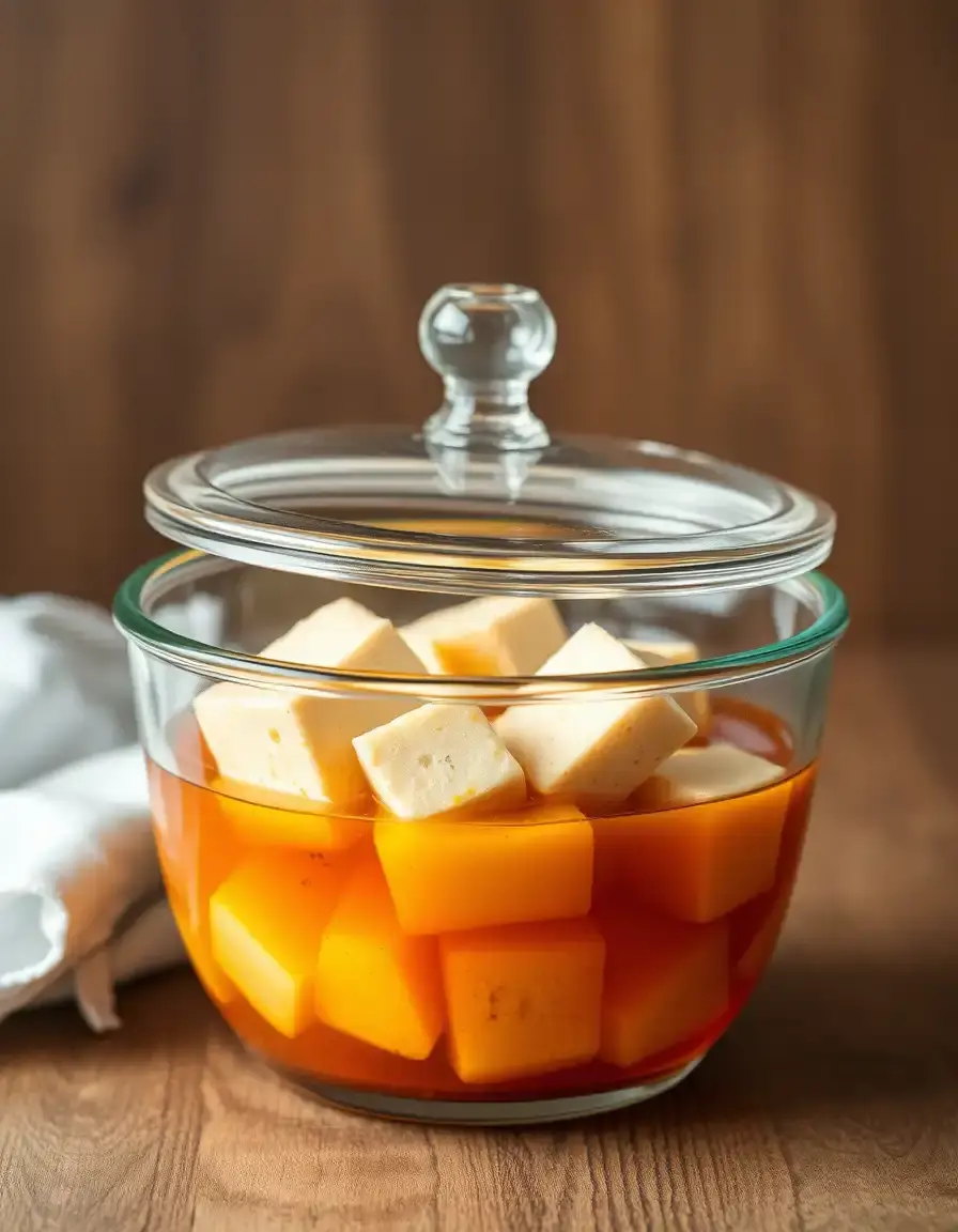 Marinade Bowl with Lid contenitore in vetro per marinare il tofu