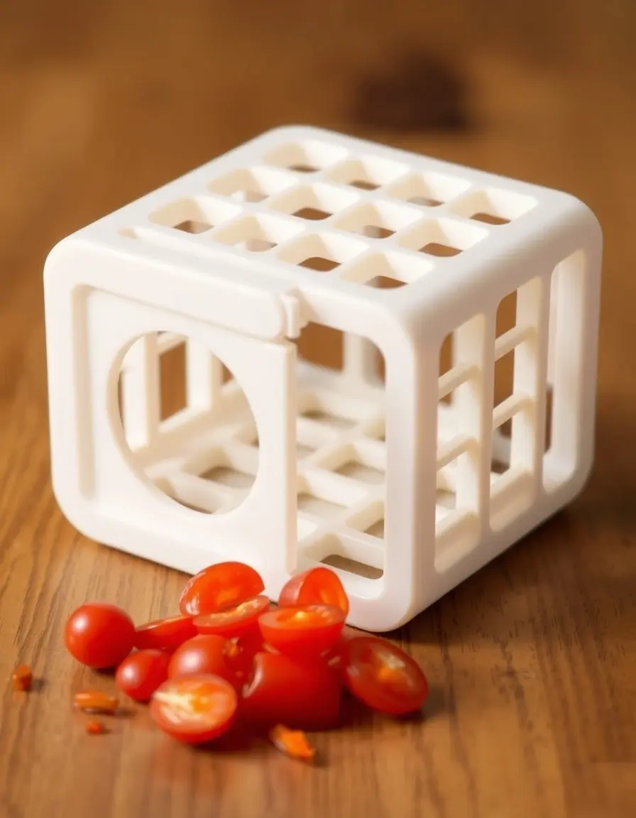 Cube Cutter Tool taglia cubetti per tofu in plastica bianca