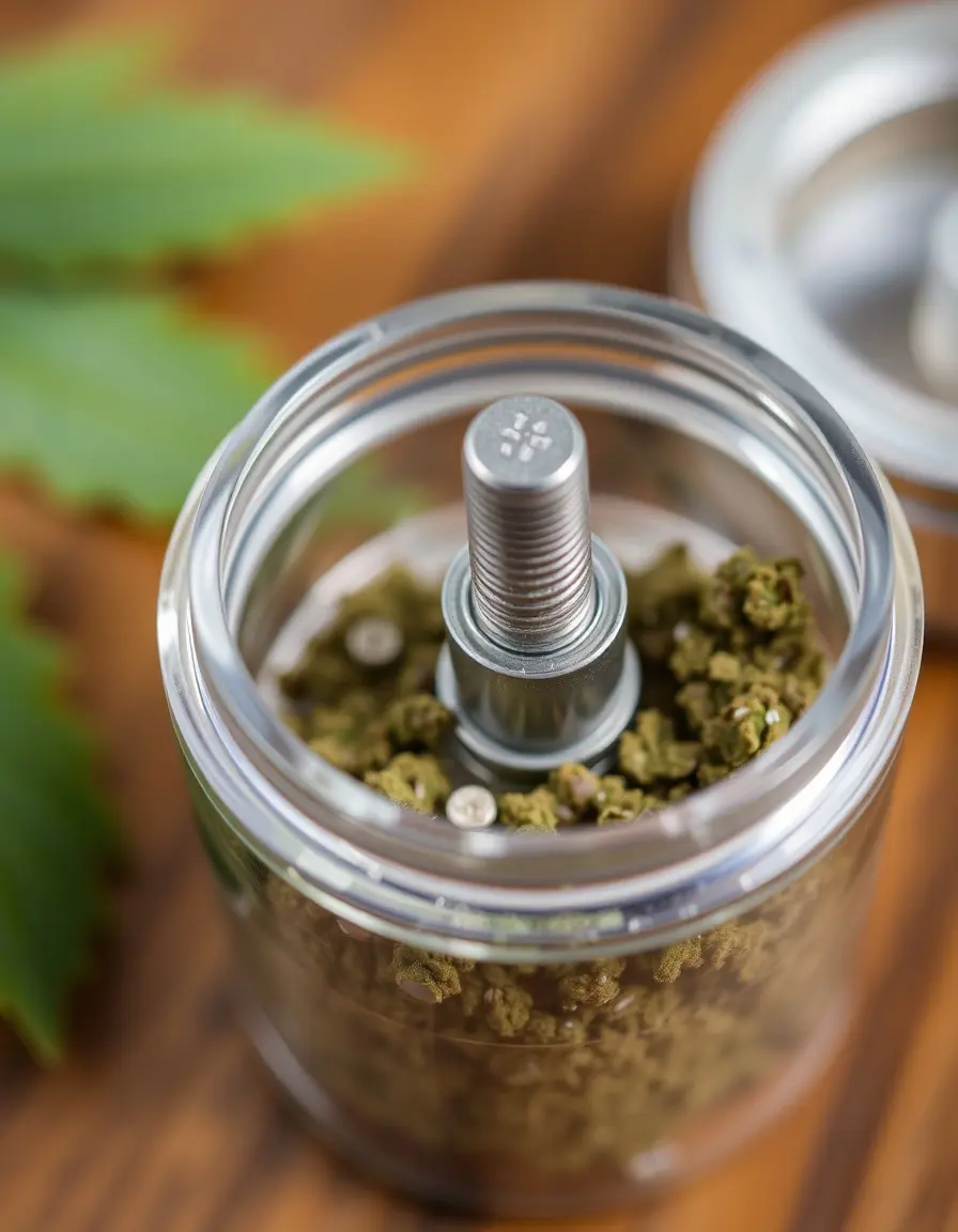 Macina erbe manuale trasparente in acrilico per spezie fresche