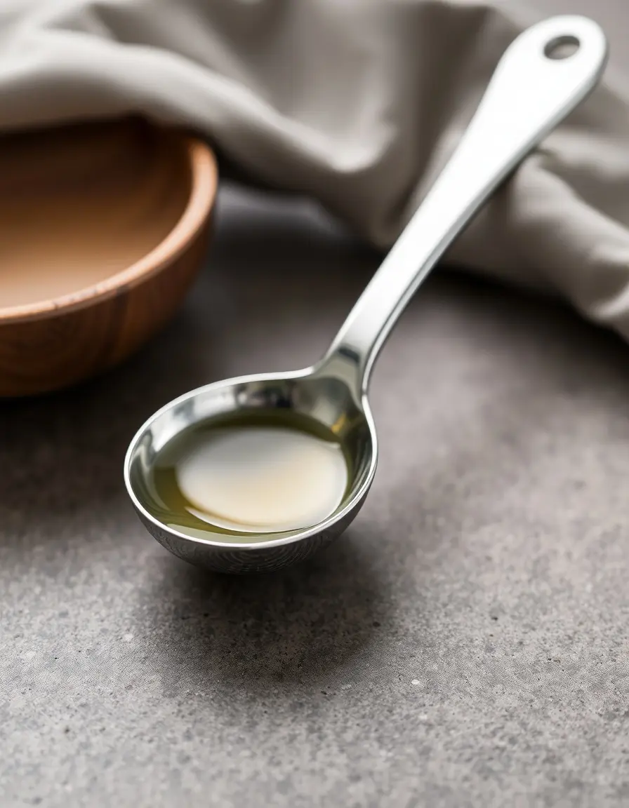Long handled stainless steel measuring spoon for vinegar and liquids